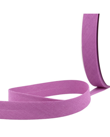 Diskette 40 m, schräg gefaltet, komplett aus violettem Textil, hergestellt in Frankreich