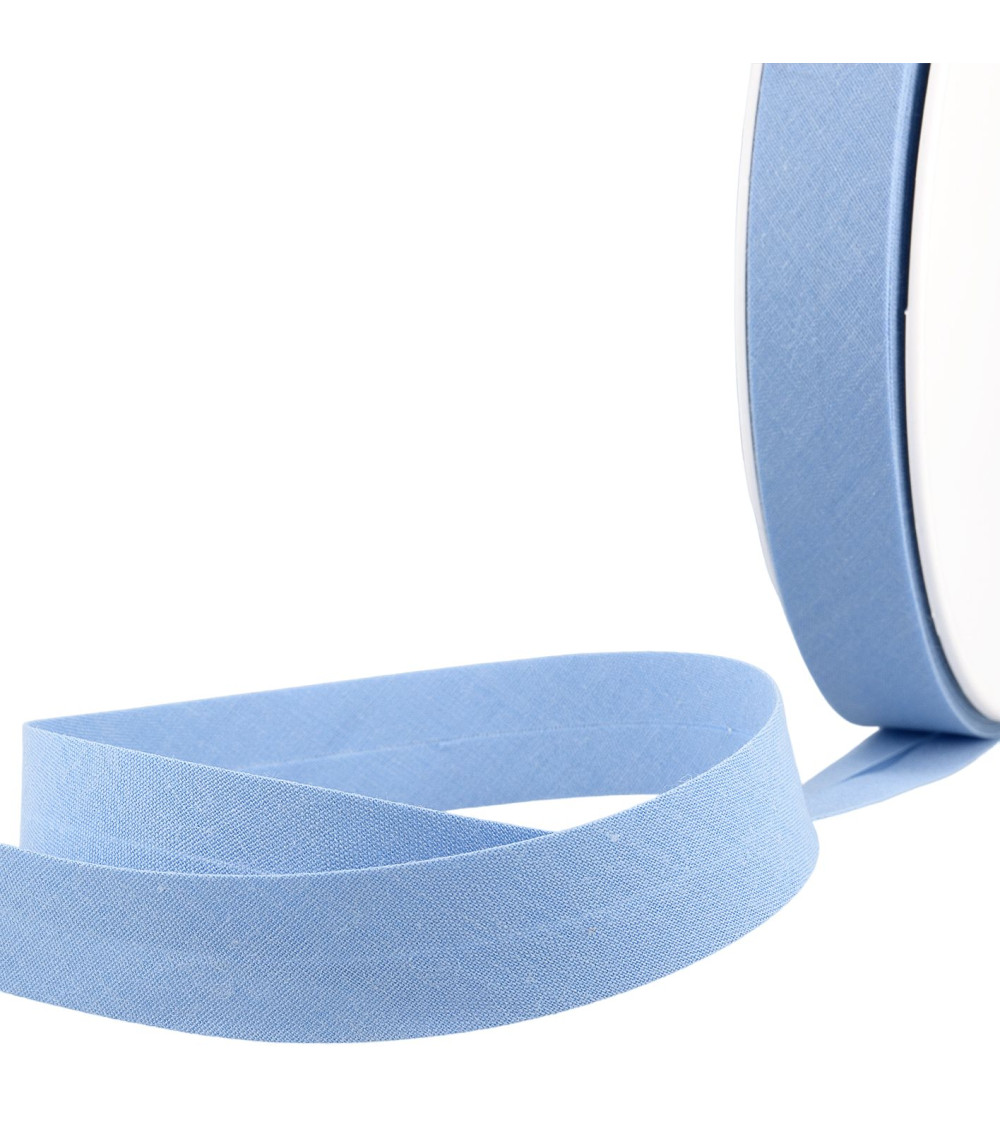 Floppy disk 40m bias folded all light blue textile made in France