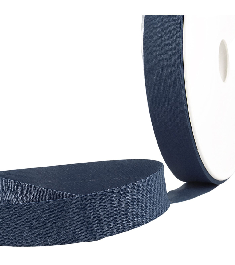 Floppy disk 40m bias folded all navy blue textile made in France