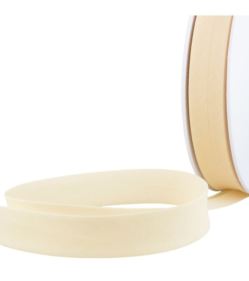 Diskette 40m folded bias all dark ecru textile made in France