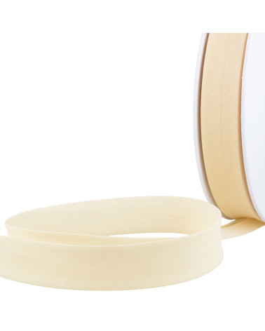 Diskette 40m folded bias all dark ecru textile made in France