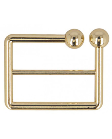 Gürtelschnalle aus goldenem Zink, 40 mm