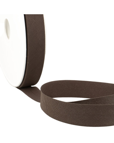 Diskette 40 m, schräg gefaltet, komplett aus kaffeebraunem Textil, hergestellt in Frankreich