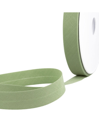 Disquete 40m al bies plegado todo textil verde caqui claro hecho en Francia