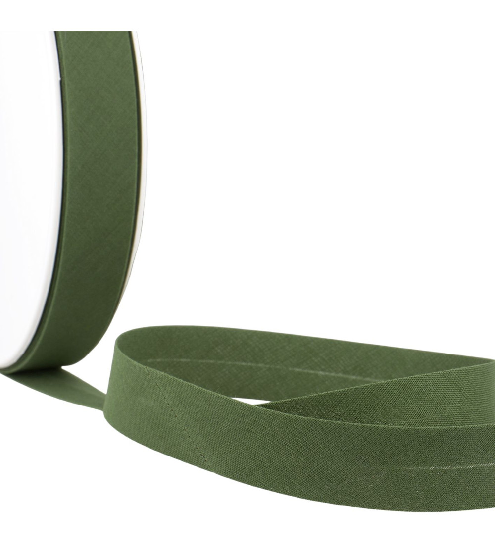 Floppy disk 40m bias folded all olive green textile made in France