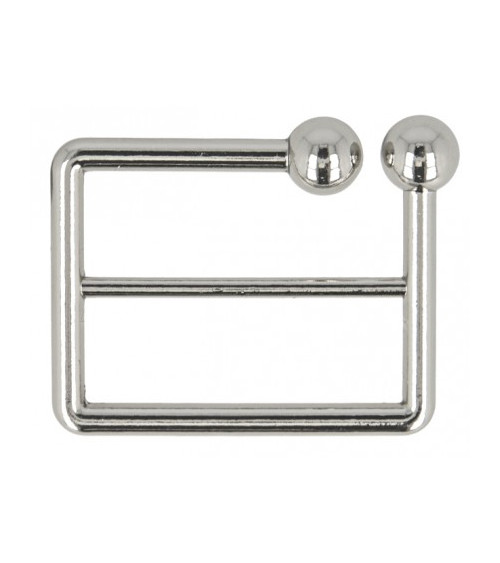 Silver zinc belt buckle 40mm