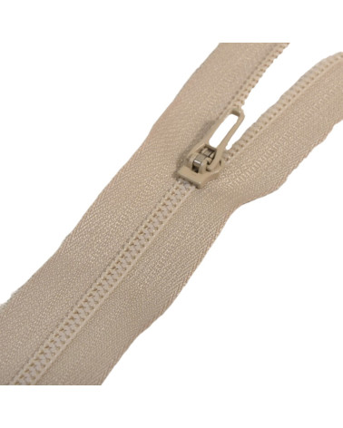 Nicht trennbarer Spiral-Netzverschluss für Hosen – beige
