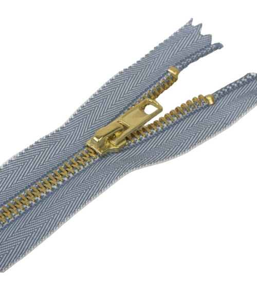 Non-separable metal mesh jeans closure - light jeans