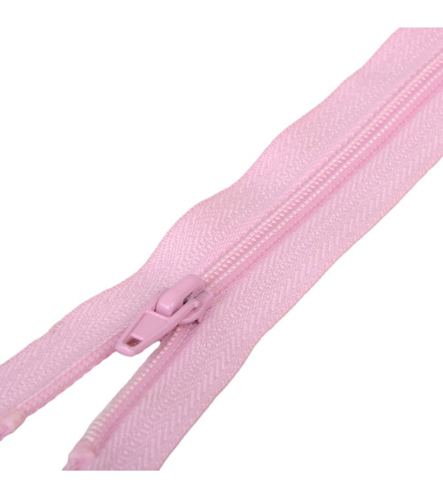 Spiral mesh separable sports zipper - pink