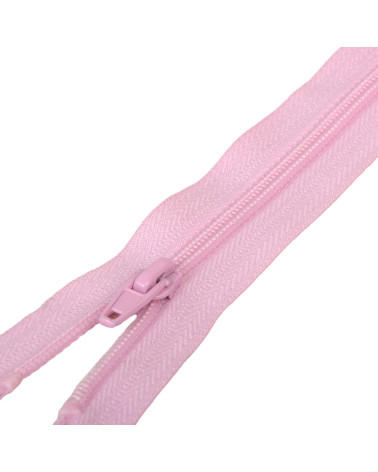 Teilbarer Sport-Reißverschluss mit spiralförmigem Netzstoff – rosa