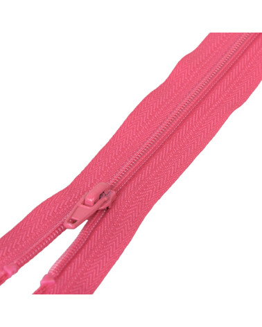 Teilbarer Sportreißverschluss mit spiralförmigem Netzstoff – Fuchsia