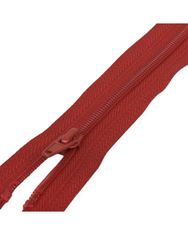 Spiral mesh separable sports zipper - red