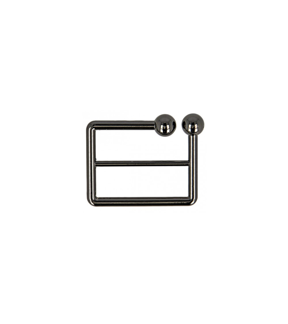 Gunmetal colored zinc belt buckle 40mm