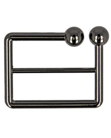 Gunmetal colored zinc belt buckle 40mm