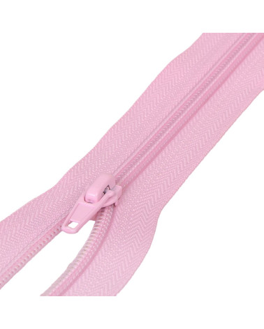 Teilbarer Sport-Reißverschluss mit spiralförmigem Netzstoff – rosa