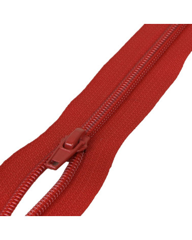 Spiral mesh separable sports zipper - red