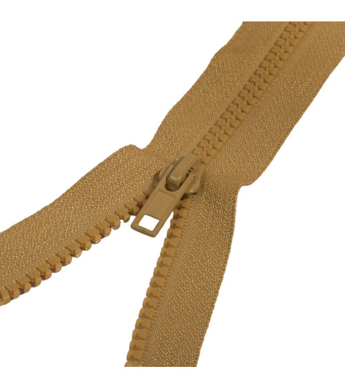 Ideal separable injected closure for jacket - cognac bronze