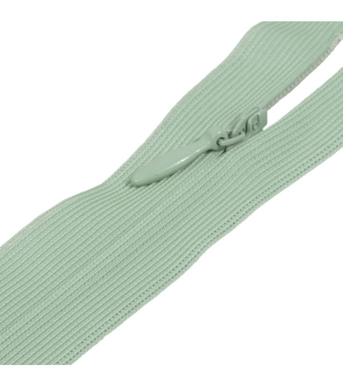 Adjustable invisible non-separable closure - herbal tea green