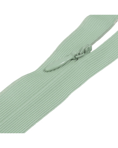 Fermeture invisible non séparable ajustable - vert tisane