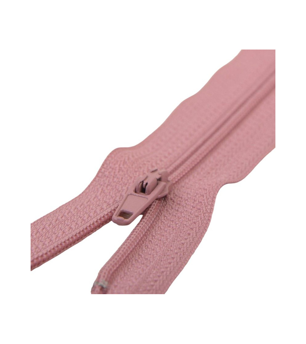 Fermeture fine Polyester N°2 couleur Rose minois