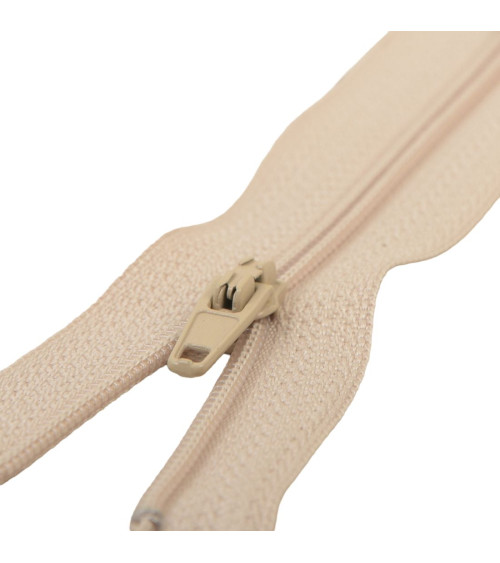 Fermeture fine Polyester N°2 couleur beige sable