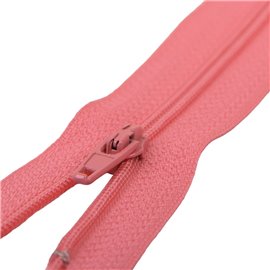 Fermeture fine Polyester N°2 couleur Rouge corail