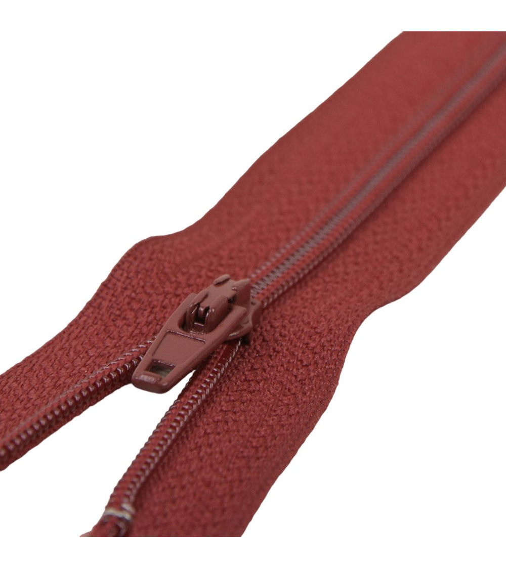 Feiner Verschluss Polyester Nr. 2 Beaujolais-Farbe