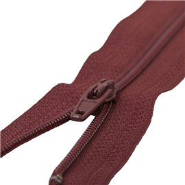 Fermeture fine Polyester N°2 couleur Rouge bourgogne