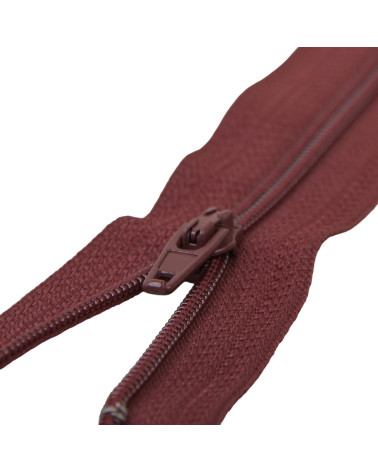 Feiner Verschluss Polyester Nr. 2, Farbe Burgunderrot