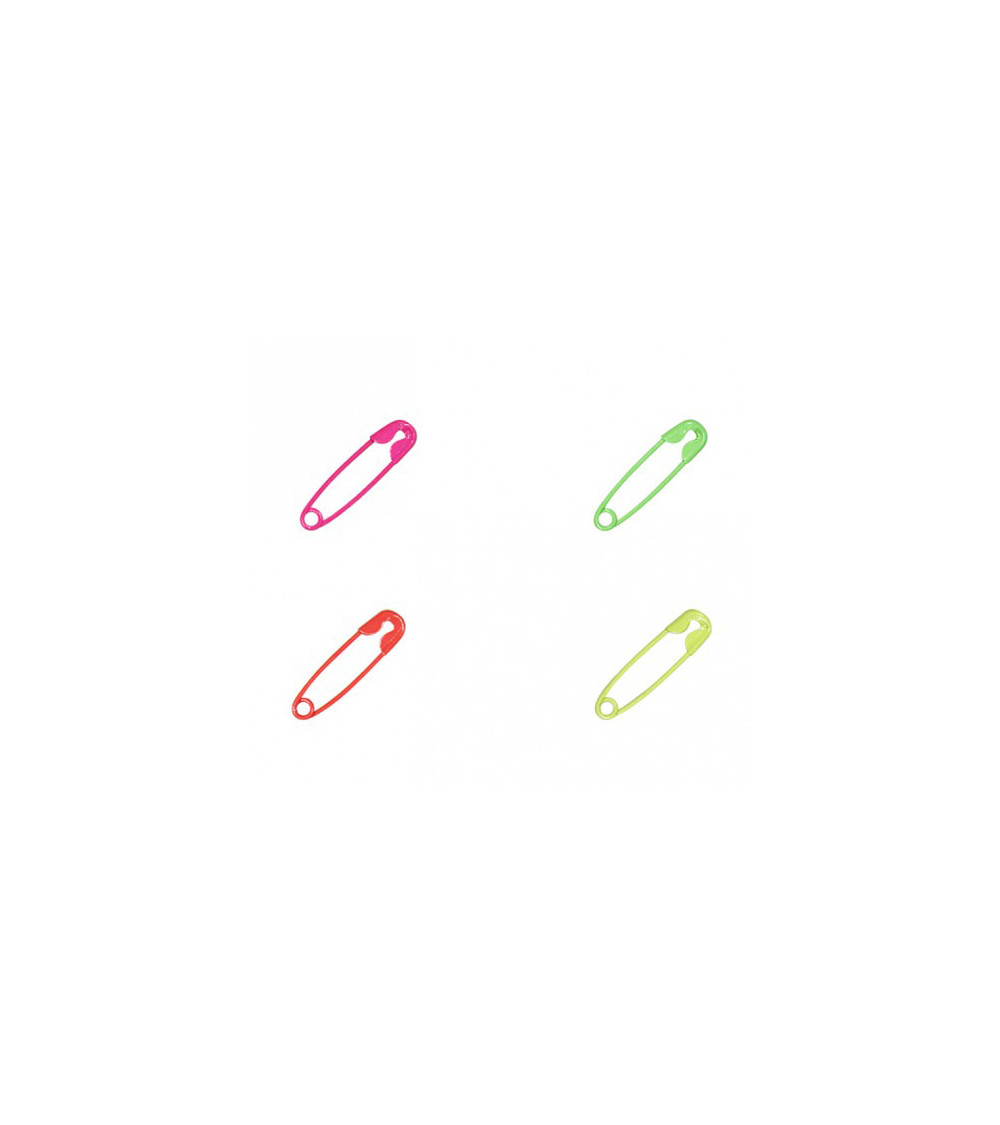 Set of 100 small neon pins