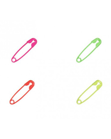 Set of 100 small neon pins