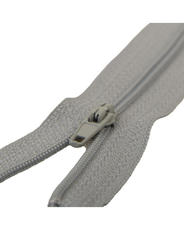Fermeture fine Polyester N°2 couleur gris cendre