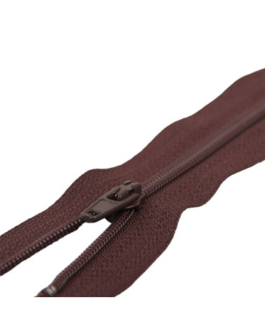 Feiner Verschluss aus Polyester Nr. 2 in dunkler Bordeaux-Farbe