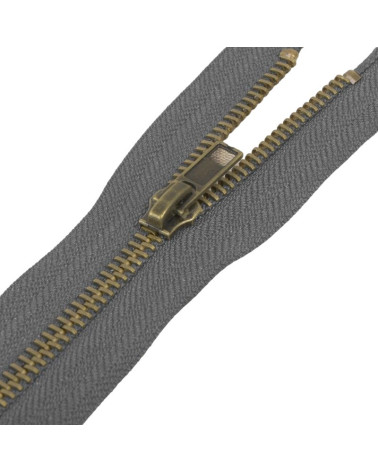 Fermeture en métal séparable n°5 gris