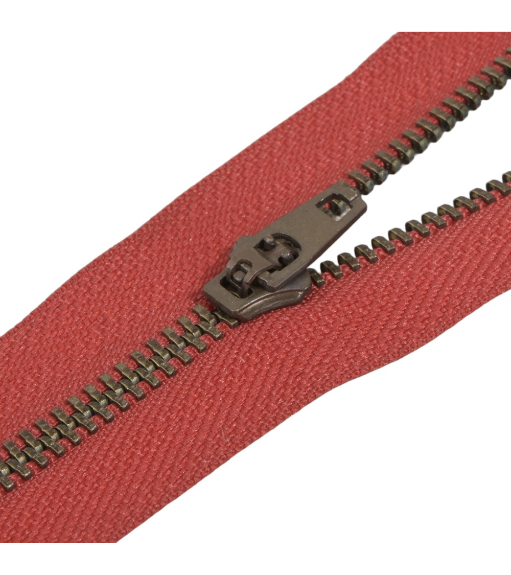 Chiusura speciale in metallo non separabile per tasche - rossa