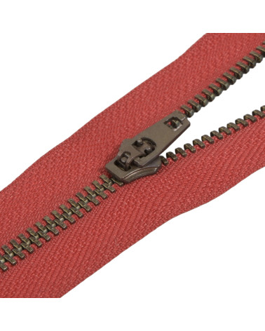 Chiusura speciale in metallo non separabile per tasche - rossa