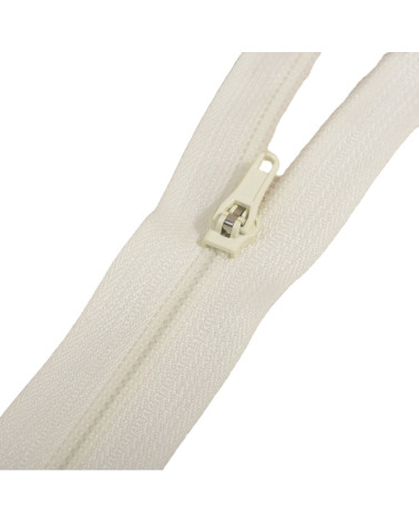 Chiusura in rete a spirale non separabile, speciale per pantaloni - avorio