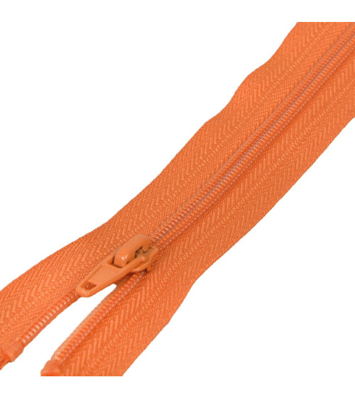 Spiral mesh separable sports zipper - orange