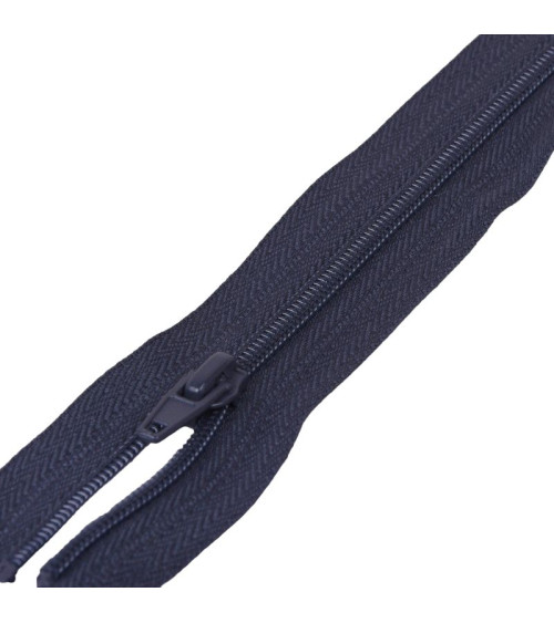 Separable spiral mesh sports zipper - navy blue