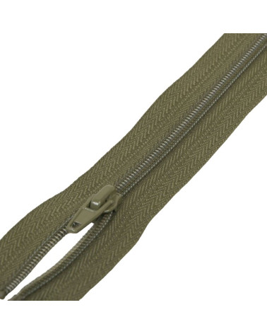Separable sports zipper spiral mesh - khaki green