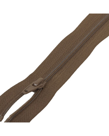 Fermeture sport séparable maille spirale - marron havane