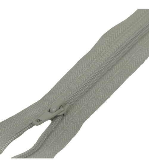 Separable spiral mesh sports zipper - ash gray