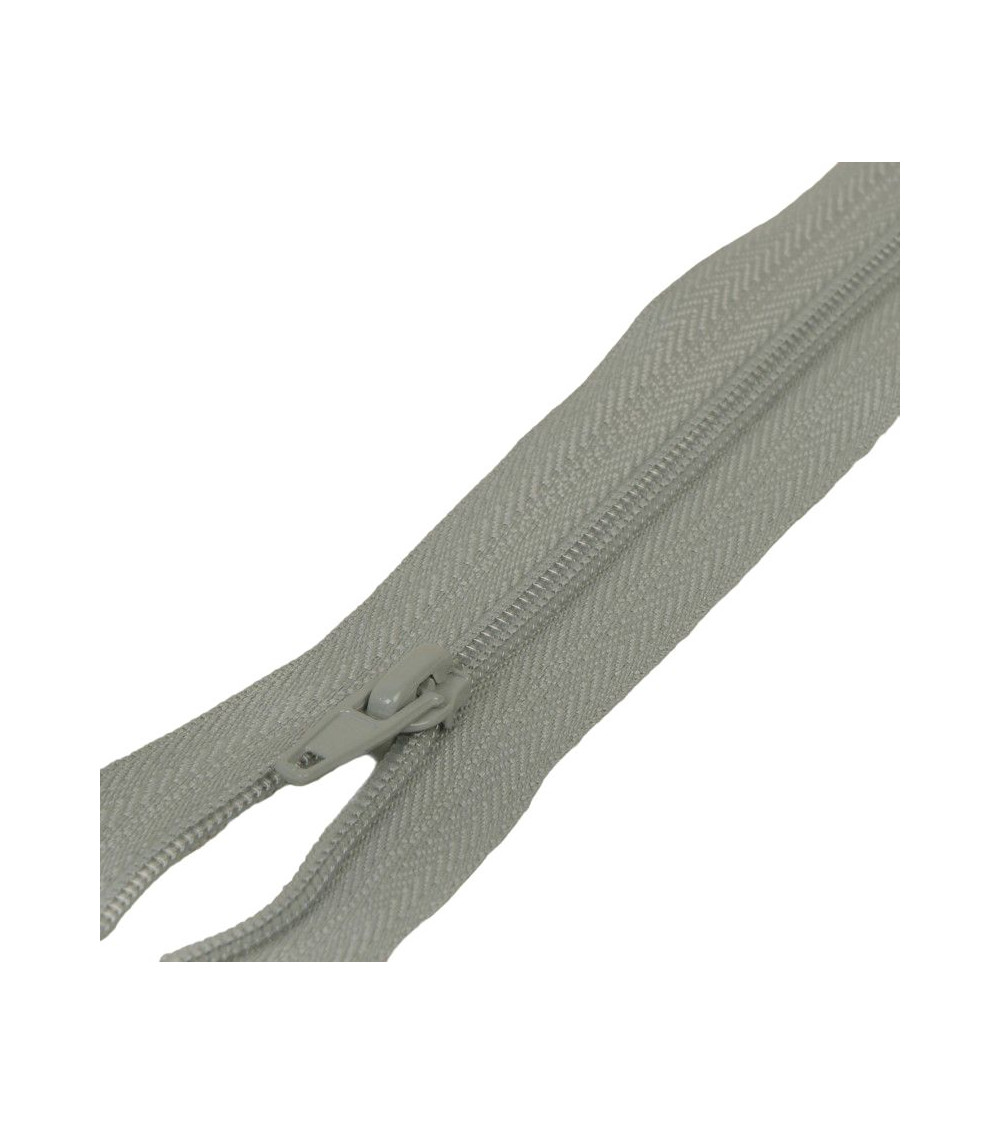 Cerniera sportiva in rete a spirale separabile - grigio cenere