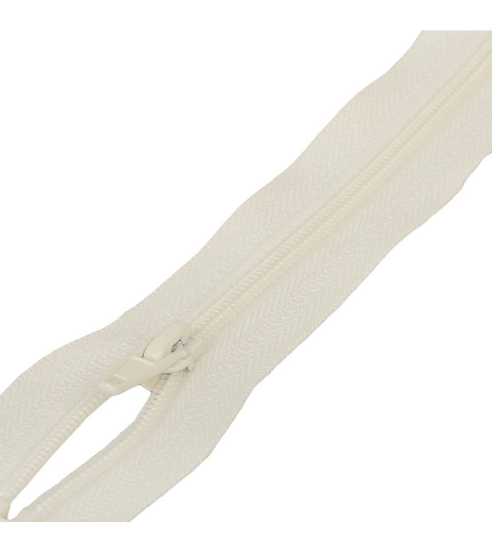 Spiral mesh separable sports zipper - ivory