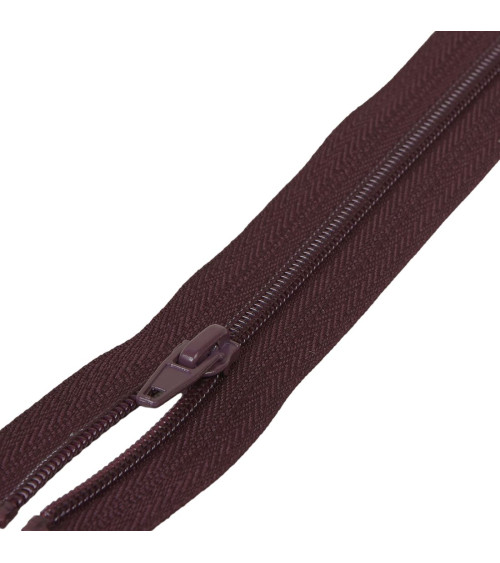 Separable spiral mesh sports zipper - dark burgundy