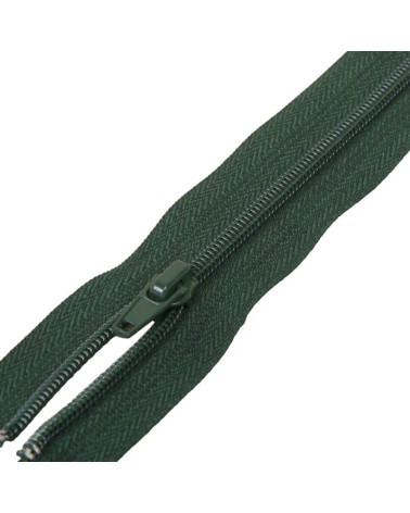 Cremallera deportiva separable de malla en espiral - verde oscuro