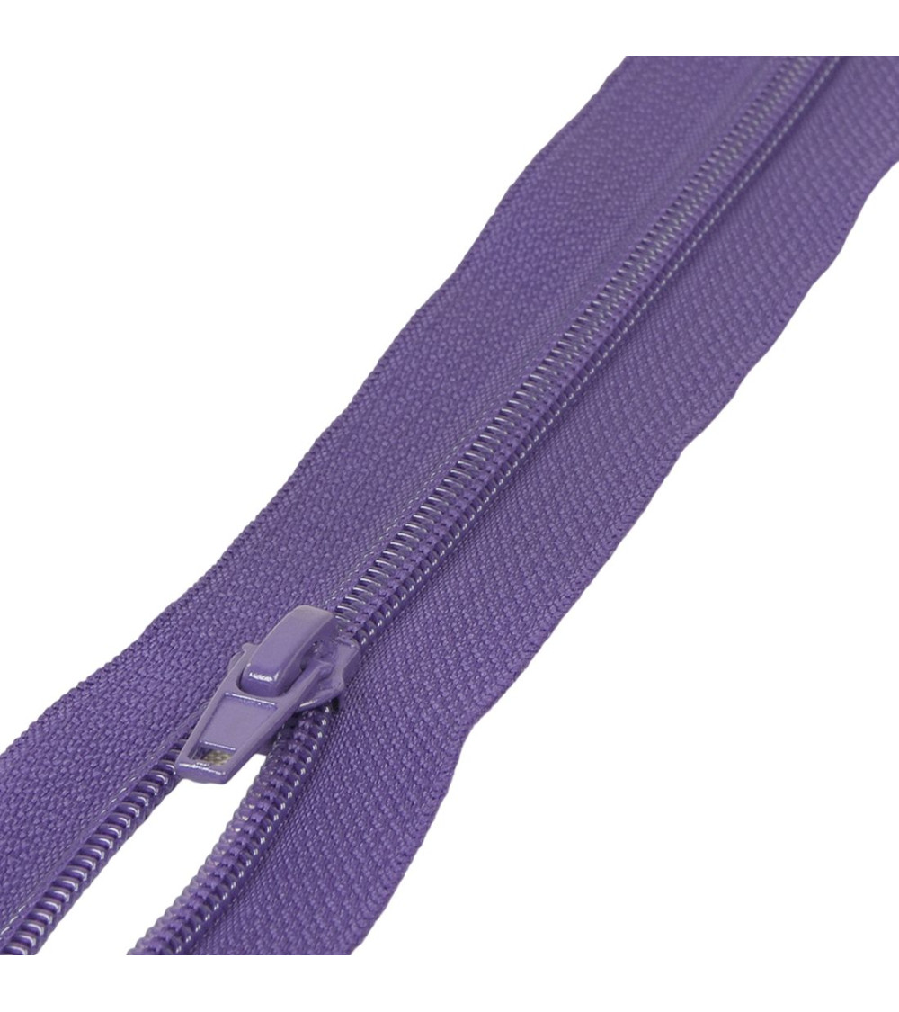 Spiral mesh separable sports zipper - purple