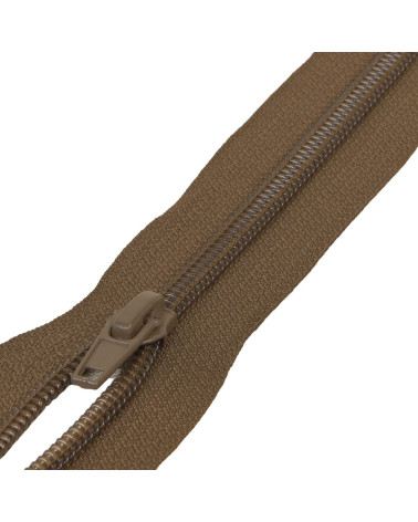 Separable spiral mesh sports zipper - Havana brown