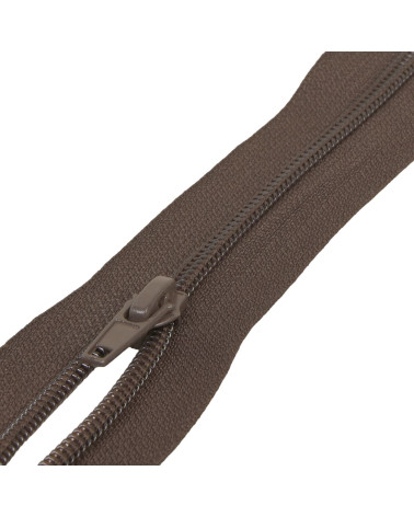 Separable spiral mesh sports zipper - brown