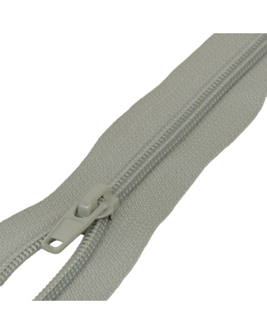 Fermeture sport séparable maille spirale - gris cendre